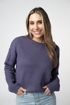 IN STOCK Gianna Pullover Sweater - Slate Blue