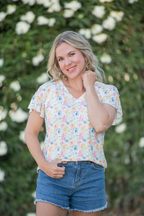 IN STOCK Raelynn V-Neck Top - Petal Gardens