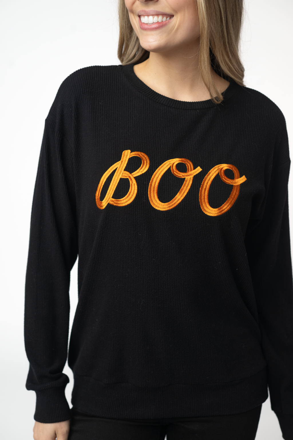 IN STOCK Corrine Embroidered Pullover Top - BOO