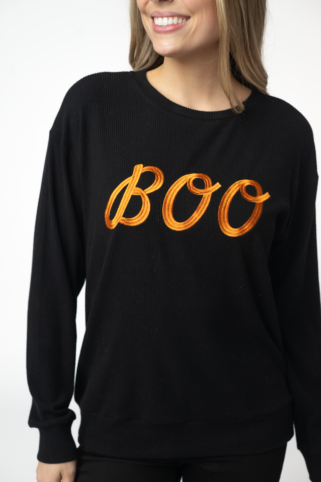 IN STOCK Corrine Embroidered Pullover Top - BOO