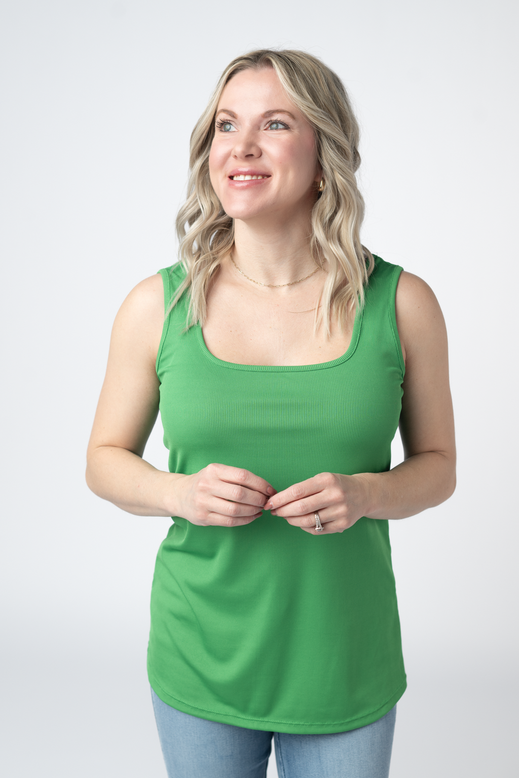 IN STOCK Rachel Ribbed Tank - Kelly Green FINAL SALE