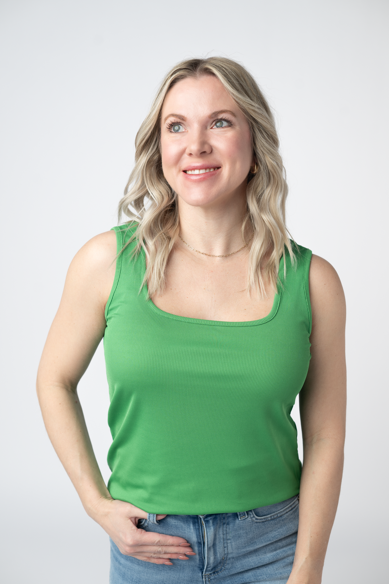 IN STOCK Rachel Ribbed Tank - Kelly Green FINAL SALE