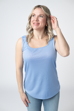 IN STOCK Rachel Ribbed Tank -  Sky Blue FINAL SALE