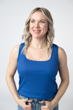 IN STOCK Rachel Ribbed Tank - Royal Blue FINAL SALE