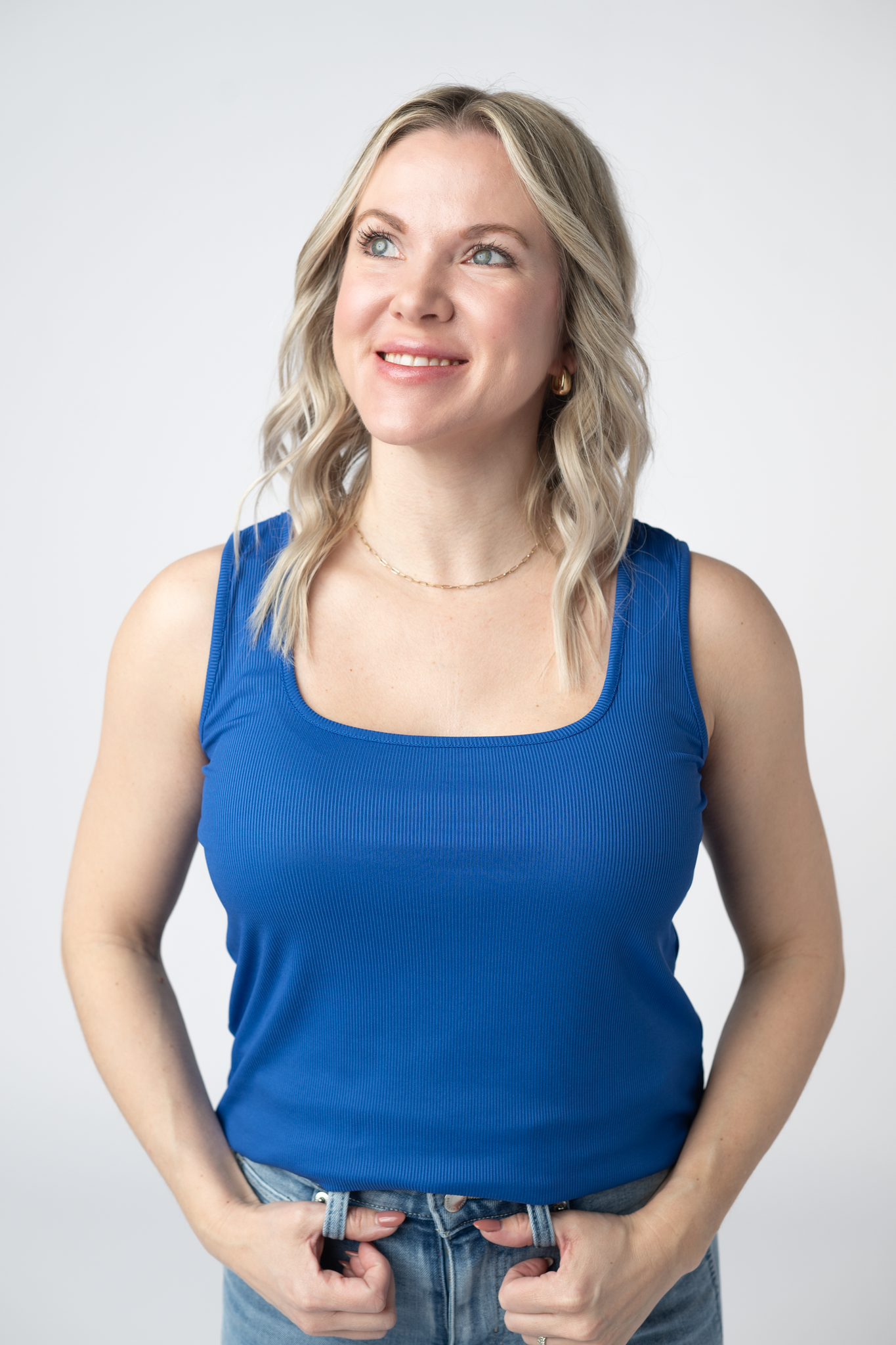 IN STOCK Rachel Ribbed Tank - Royal Blue FINAL SALE