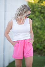 IN STOCK Weslie Waffle Shorts - Pink