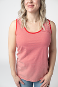 IN STOCK Micro Striped Tank - Red FINAL SALE