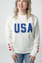IN STOCK USA Pullover - White FINAL SALE
