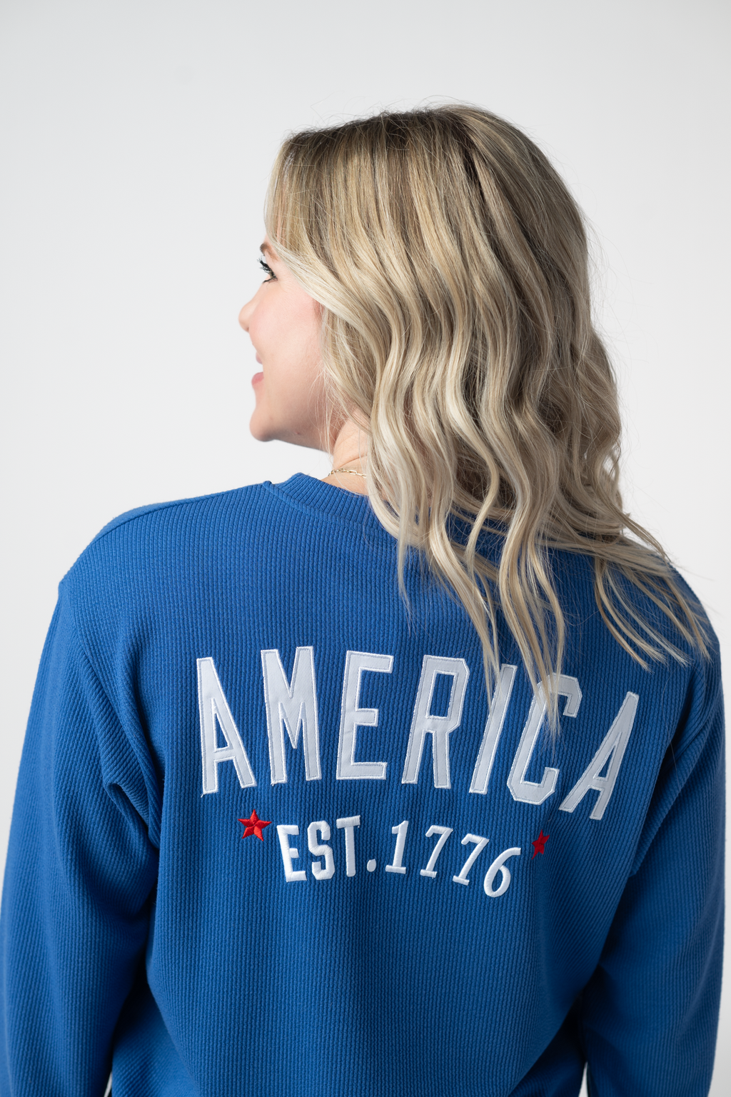 IN STOCK America Pullover - Blue FINAL SALE