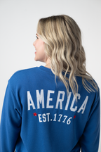 IN STOCK America Pullover - Blue FINAL SALE