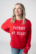 IN STOCK Corrine Embroidered Pullover Top - Patriot at Heart FINAL SALE