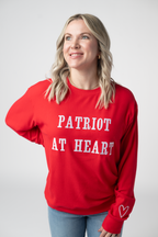 IN STOCK Corrine Embroidered Pullover Top - Patriot at Heart FINAL SALE
