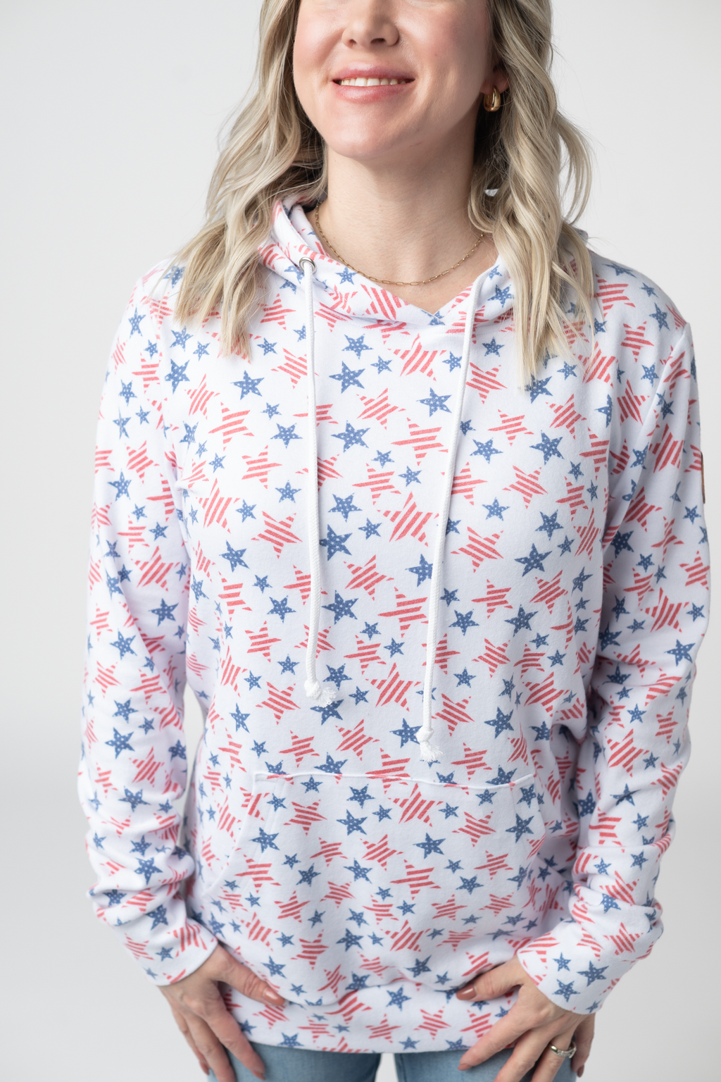 IN STOCK Hailey Pullover Hoodie - American Stars and Stripes FINAL SALE