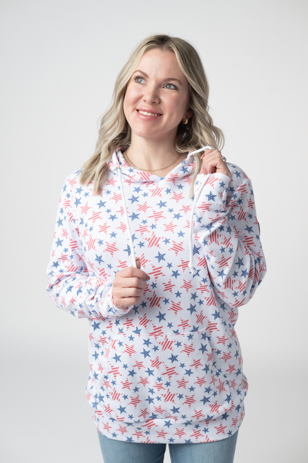 IN STOCK Hailey Pullover Hoodie - American Stars and Stripes FINAL SALE