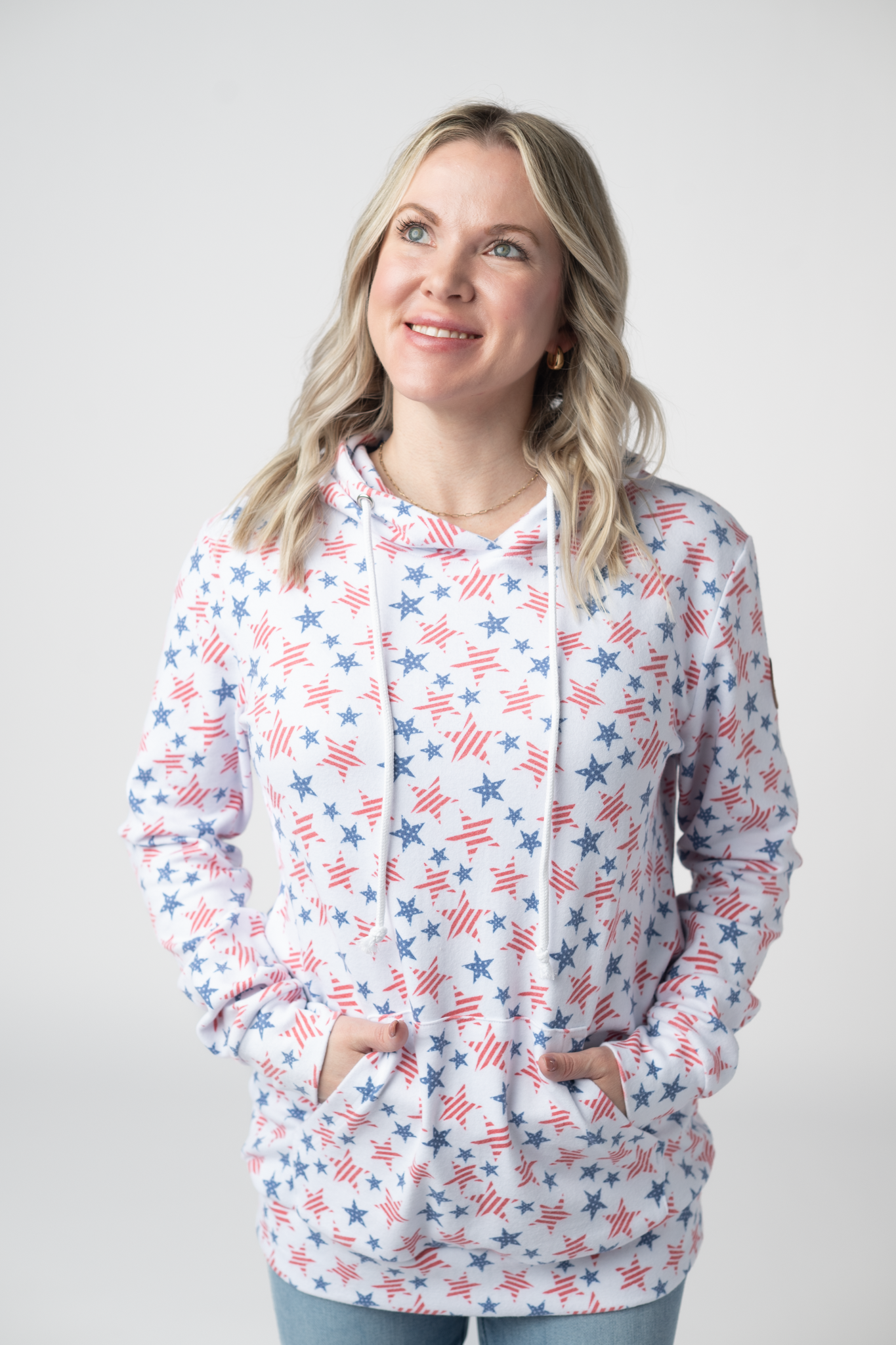 IN STOCK Hailey Pullover Hoodie - American Stars and Stripes FINAL SALE