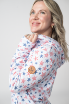 IN STOCK Hailey Pullover Hoodie - American Stars and Stripes FINAL SALE