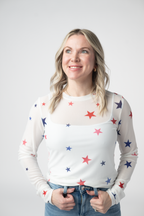 IN STOCK Mesh Long Sleeve Top - Stars