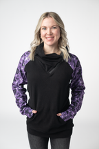 IN STOCK Zoey ZipCowl Sweatshirt - I Put A Spell On You and Black