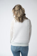 IN STOCK USA Sequin Flag Open Knit Pullover FINAL SALE
