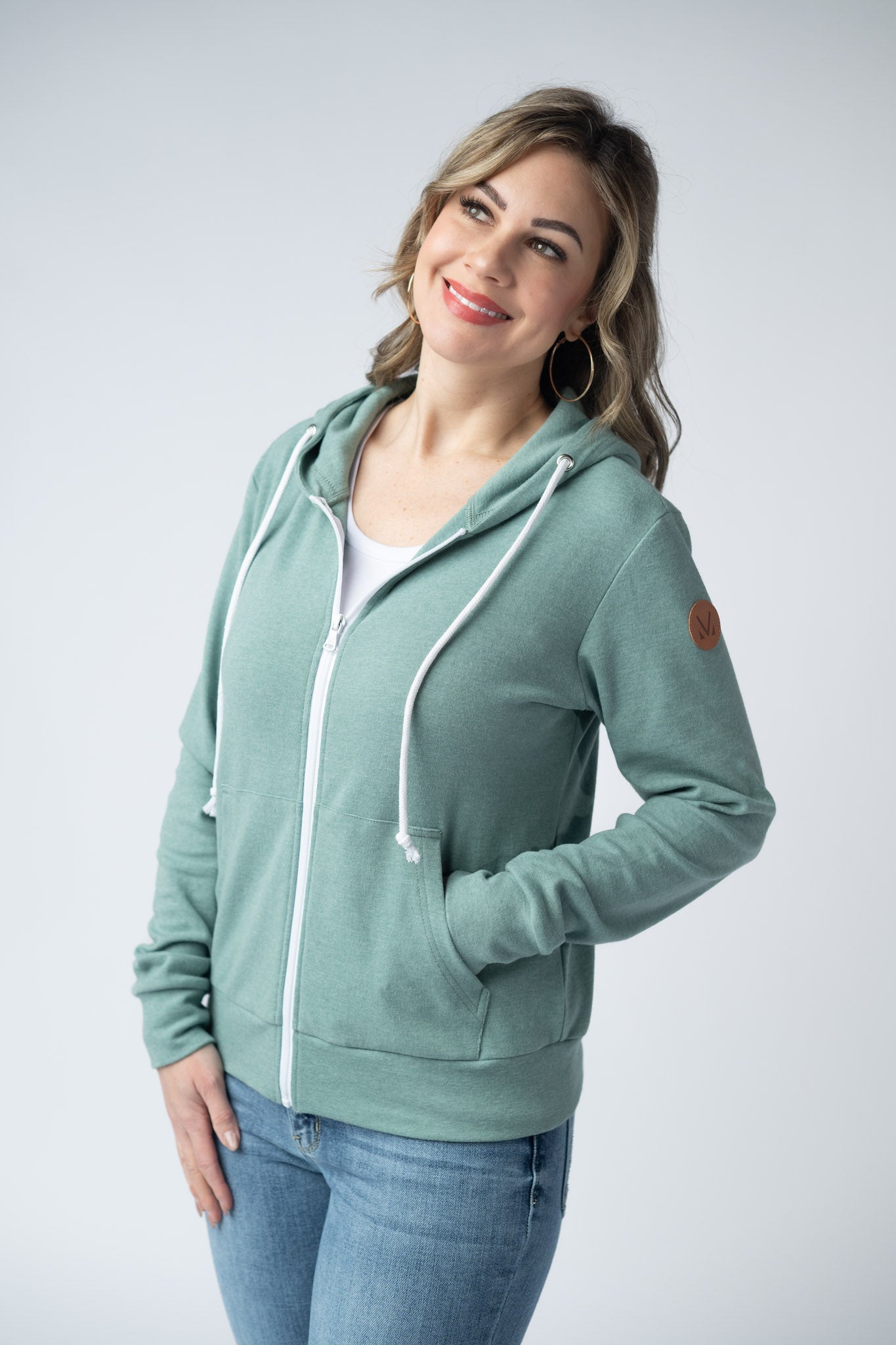 IN STOCK Fullzip Hoodie - Sage FINAL SALE