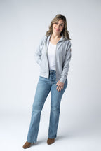 IN STOCK Fullzip Hoodie - Light Grey FINAL SALE