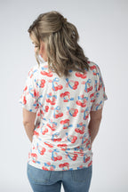 IN STOCK Chloe Cozy Top - Patriotic Cherries FINAL SALE