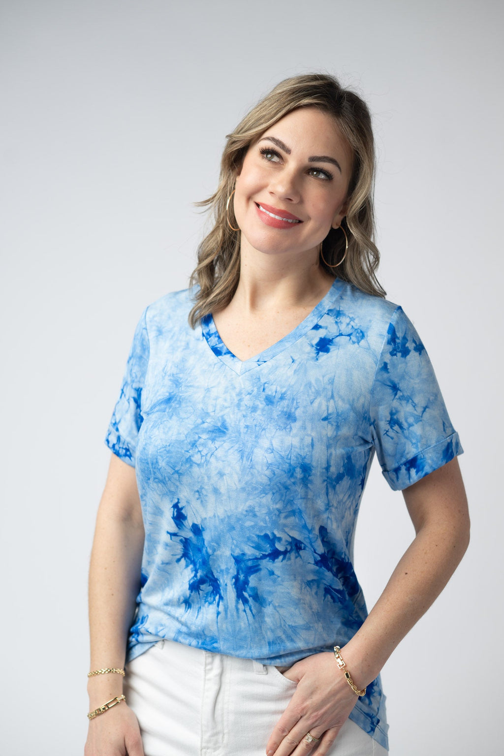 IN STOCK Sophie Top - Blue Tie Dye FINAL SALE