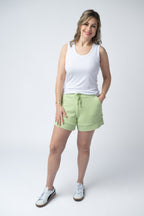 IN STOCK French Terry Stevie Shorts - Spring Leaf FINAL SALE