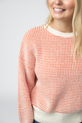 IN STOCK Charlotte Sweater - Orange and Ivory
