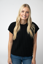 IN STOCK Kelly Knitted Top - Black