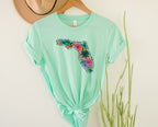 Wholesale Florida Floral Graphic Tee - Kelly Green