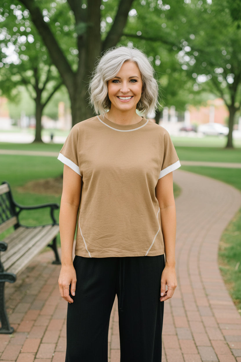 Feel Alright  Two Tone Contrast in Mocha