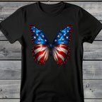Wholesale Summer Fun Collab Graphic Tee Collection - Freedom Wings Black Tee