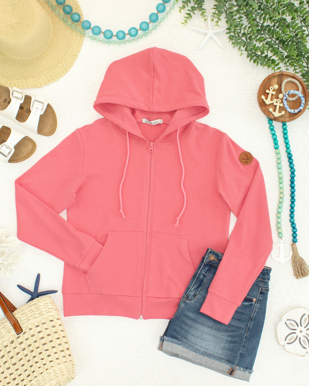 IN STOCK Fullzip Hoodie - Sunkissed Coral