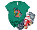 Wholesale Georgia Floral Graphic Tee - White