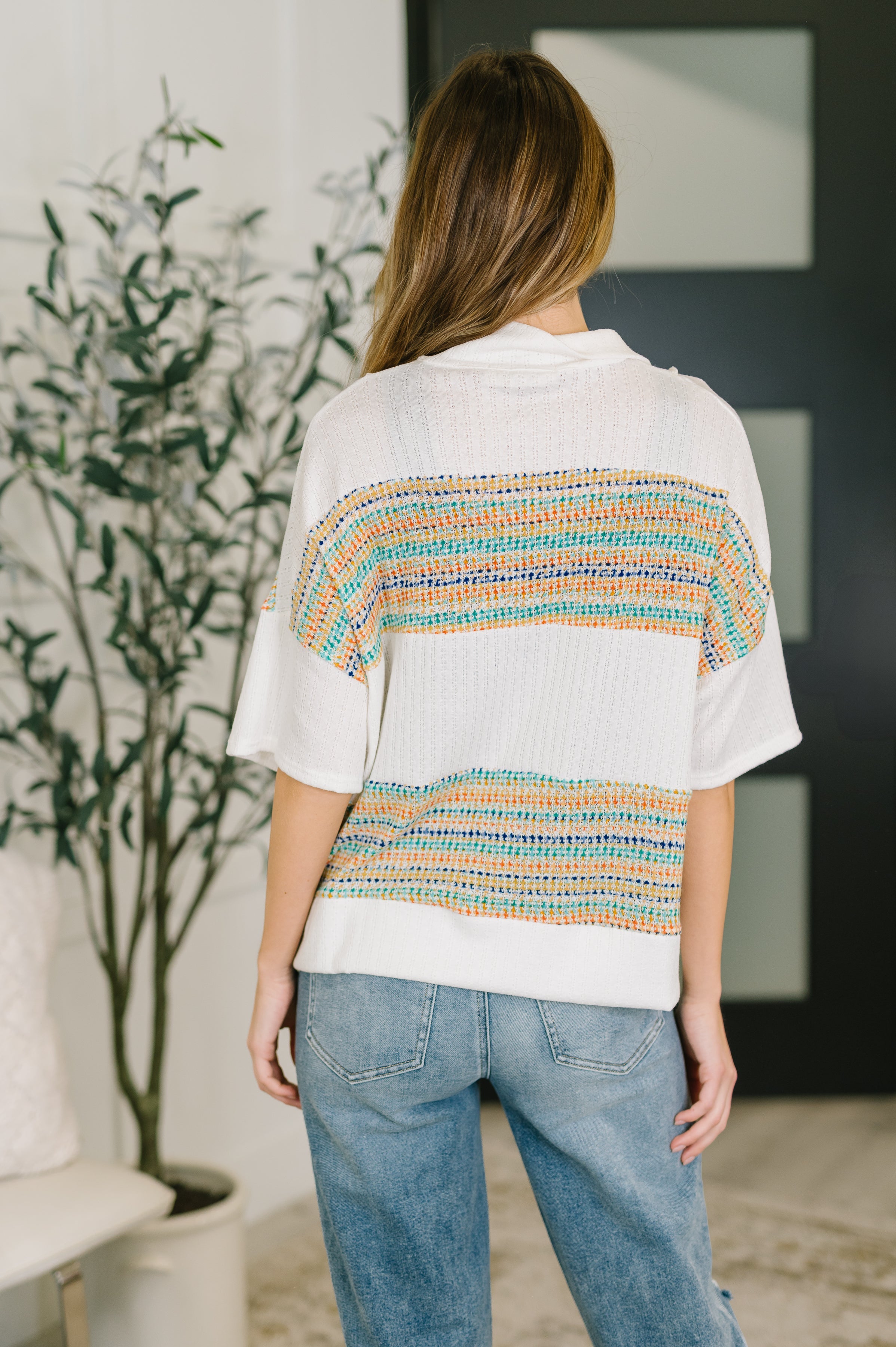 Good For Me Collared Knit Top