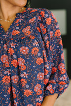 Hitherto Unknown Floral Babydoll Blouse