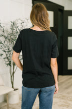 I Don't Have to Choose V-Neck Tee in Black