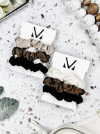 IN STOCK Satin Neutral Trio Scrunchies FINAL SALE