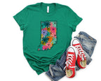Wholesale Indiana Floral Graphic Tee - White