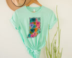 Wholesale Indiana Floral Graphic Tee - Kelly Green