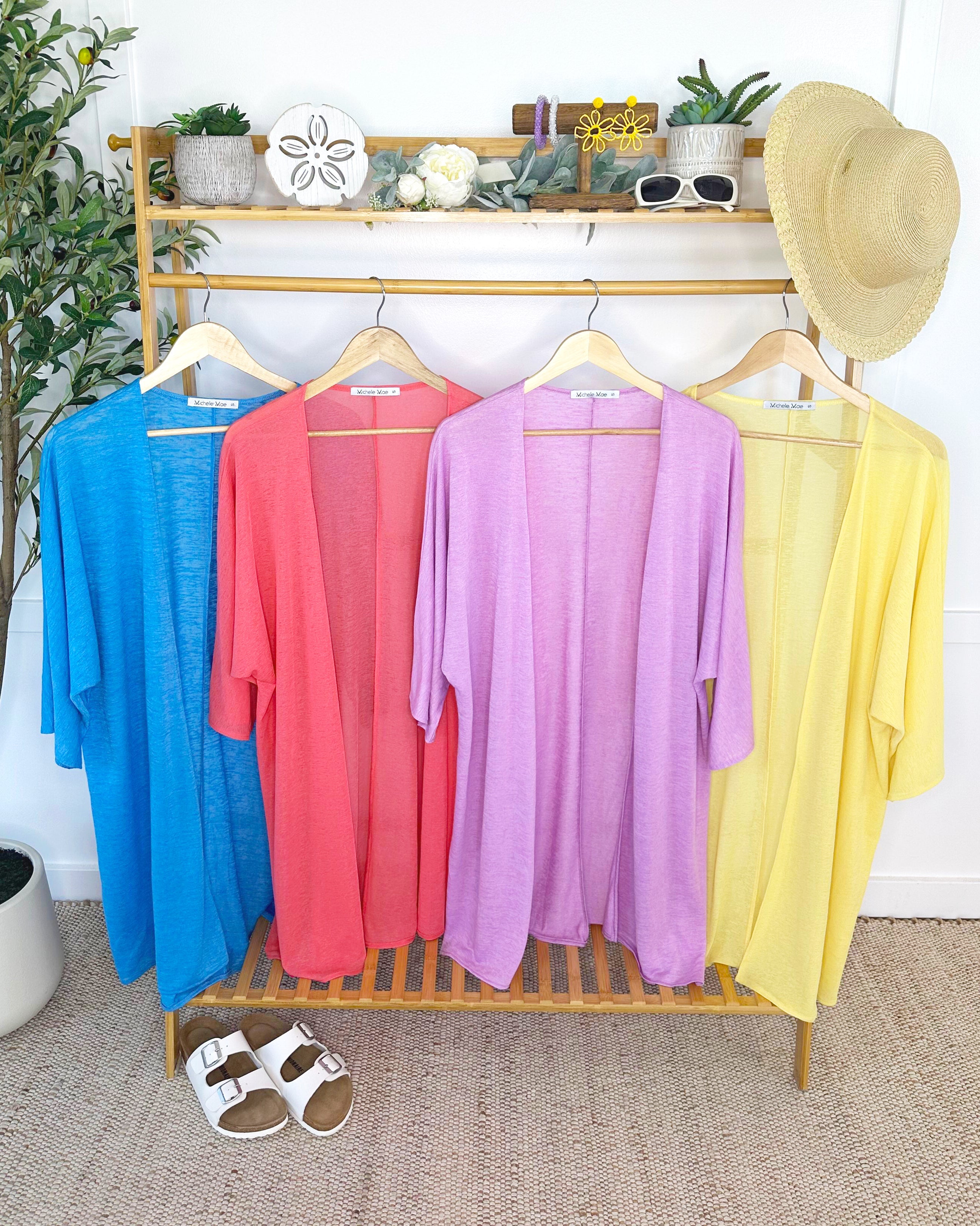 IN STOCK Ellie Cover-Up Kimono - Light Blue