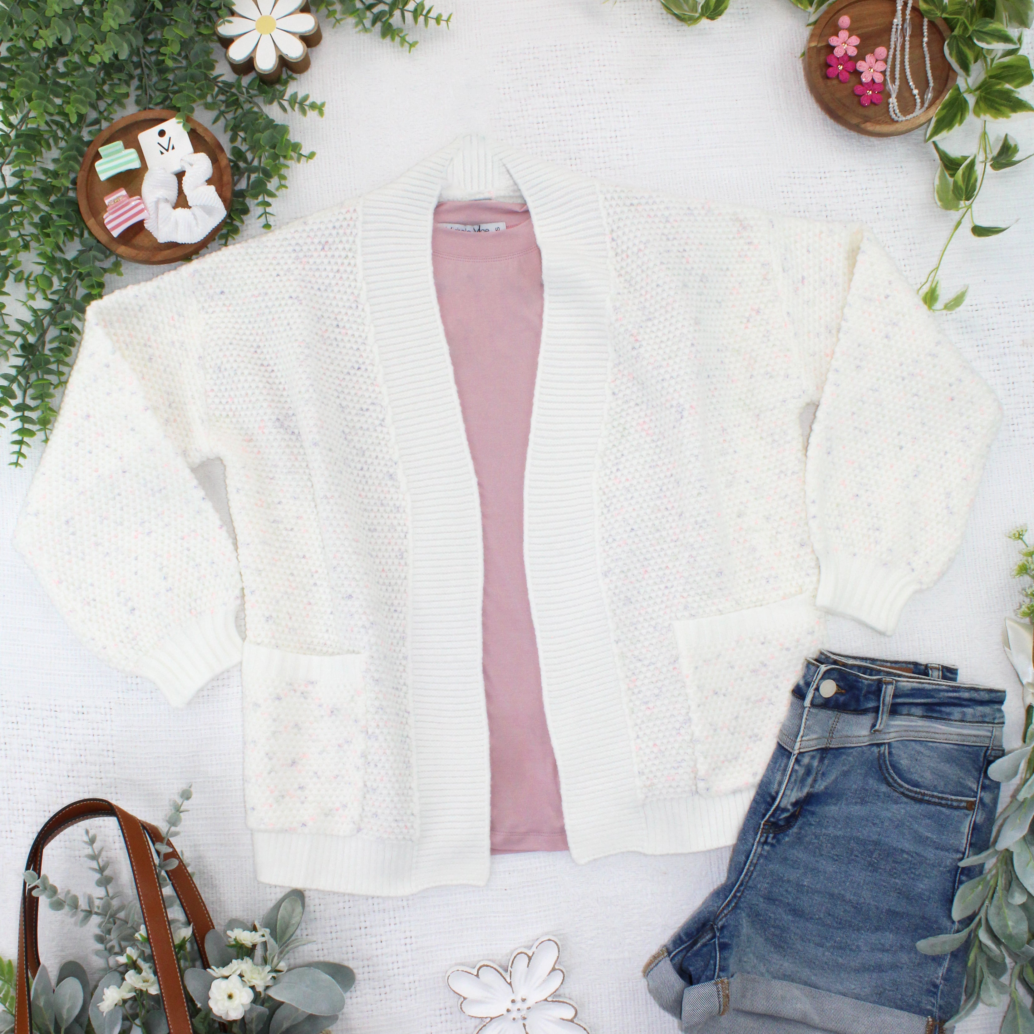 IN STOCK Kinsley Cardigan - Purple, Pink, and Green FINAL SALE