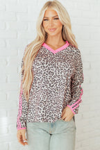Lilliana Varsity Stripe Detail Long Sleeve Top