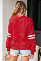 Lennon Varsity Striped Oversized Sweatshirt
