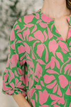 Lizzy Sunday Dress in Emerald Abstract Floral- 7/20/2026