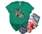 Wholesale Louisiana Floral Graphic Tee - White