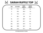 IN STOCK Sarah Ruffle Short Sleeve - White FINAL SALE