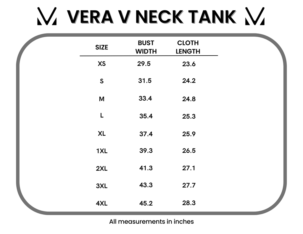 IN STOCK Vera V Neck Tank - Black