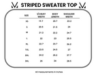 IN STOCK Striped Sweater Top - Black and Purple